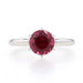 Platinum Rubellite Tourmaline Solitaire Engagement Ring Round Cut 1.83ct Platinum Rubellite Tourmaline Solitaire Engagement Ring Round Cut 1.83ct