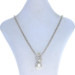 Sterling Silver Mother of Pearl & Cubic Zirconia Necklace 20 1/4" - 925 Rolo Sterling Silver Mother of Pearl & Cubic Zirconia Necklace 20 1/4" - 925 Rolo