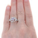 Kallati Pink Sapphire & Diamond Floral Cluster Halo Ring White Gold 9k .56ctw Kallati Pink Sapphire & Diamond Floral Cluster Halo Ring White Gold 9k .56ctw