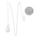 White Gold Sapphire & Diamond Pendant Necklace 17 3/4" - 18k Pear .50ctw White Gold Sapphire & Diamond Pendant Necklace 17 3/4" - 18k Pear .50ctw