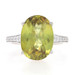 White Gold Sphene & Diamond Ring - 18k Oval 7.42ctw Engagement