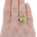 White Gold Sphene & Diamond Ring - 18k Oval 7.42ctw Engagement