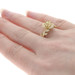 Yellow Gold Semi-Mount Diamond Flower Ring - 14k Round Brilliant .23ctw for ~6mm Round Yellow Gold Semi-Mount Diamond Flower Ring - 14k Round Brilliant .23ctw for ~6mm Round