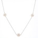 White Gold Cultured Pearl Necklace 17 3/4" - 14k Chain Station White Gold Cultured Pearl Necklace 17 3/4" - 14k Chain Station