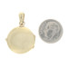 Yellow Gold Quilted Locket Pendant - 10k Round Two Photo Frames Yellow Gold Quilted Locket Pendant - 10k Round Two Photo Frames