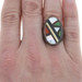 Native American Vintage Mother of Pearl Turquoise Men's Ring Sterling Sz 10 3/4 Native American Vintage Mother of Pearl Turquoise Men's Ring Sterling Sz 10 3/4