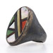Native American Vintage Mother of Pearl Turquoise Men's Ring Sterling Sz 10 3/4 Native American Vintage Mother of Pearl Turquoise Men's Ring Sterling Sz 10 3/4