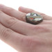 Native American Vintage Mother of Pearl Turquoise Men's Ring Sterling Sz 10 3/4 Native American Vintage Mother of Pearl Turquoise Men's Ring Sterling Sz 10 3/4