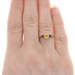 Yellow Gold Yellow & Blue Sapphire Ring - 14k Round 1.00ctw Yellow Gold Yellow & Blue Sapphire Ring - 14k Round 1.00ctw