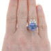 Platinum Sapphire Diamond Ring - Oval Cabochon 11.45ctw Platinum Sapphire Diamond Ring - Oval Cabochon 11.45ctw
