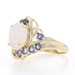 Yellow Gold Druzy Quartz & Tanzanite Bypass Ring - 10k Oval .96ctw Yellow Gold Druzy Quartz & Tanzanite Bypass Ring - 10k Oval .96ctw