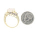Yellow Gold Druzy Quartz & Tanzanite Bypass Ring - 10k Oval .96ctw Yellow Gold Druzy Quartz & Tanzanite Bypass Ring - 10k Oval .96ctw