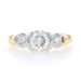 Yellow Gold Diamond Engagement Ring - 14k & 18k Round Cut 1.12ctw Three-Stone Yellow Gold Diamond Engagement Ring - 14k & 18k Round Cut 1.12ctw Three-Stone