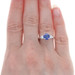 White Gold Sapphire & Diamond Ring - 14k Round 2.12ctw Engagement White Gold Sapphire & Diamond Ring - 14k Round 2.12ctw Engagement