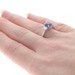 White Gold Sapphire & Diamond Ring - 14k Round 2.12ctw Engagement White Gold Sapphire & Diamond Ring - 14k Round 2.12ctw Engagement