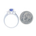 White Gold Sapphire & Diamond Ring - 14k Round 2.12ctw Engagement White Gold Sapphire & Diamond Ring - 14k Round 2.12ctw Engagement
