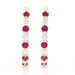 Yellow Gold Ruby & Diamond Inside-Out Hoop Earrings - 14k Round 1.25ctw Pierced Yellow Gold Ruby & Diamond Inside-Out Hoop Earrings - 14k Round 1.25ctw Pierced