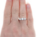 White Gold Diamond Three-Stone Engagement Ring - 14k Round Brilliant .87ctw