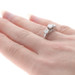 White Gold Diamond Three-Stone Engagement Ring - 14k Round Brilliant .87ctw