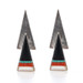 Native American Myron Secakuku Hopi Jet Turquoise Coral Earrings - Sterling 925 Native American Myron Secakuku Hopi Jet Turquoise Coral Earrings - Sterling 925