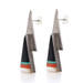 Native American Myron Secakuku Hopi Jet Turquoise Coral Earrings - Sterling 925 Native American Myron Secakuku Hopi Jet Turquoise Coral Earrings - Sterling 925