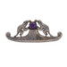 Taxco JK Amethyst Reptiles Large Brooch Pin Silver 960 & Brass 3.80ct Signed Pin Taxco JK Amethyst Reptiles Large Brooch Pin Silver 960 & Brass 3.80ct Signed Pin