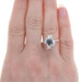 White Gold Black Diamond Bypass Halo Ring - 14k Round Brilliant 1.55ctw Treated White Gold Black Diamond Bypass Halo Ring - 14k Round Brilliant 1.55ctw Treated