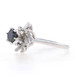 White Gold Black Diamond Bypass Halo Ring - 14k Round Brilliant 1.55ctw Treated White Gold Black Diamond Bypass Halo Ring - 14k Round Brilliant 1.55ctw Treated