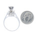 White Gold Black Diamond Bypass Halo Ring - 14k Round Brilliant 1.55ctw Treated White Gold Black Diamond Bypass Halo Ring - 14k Round Brilliant 1.55ctw Treated