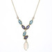 Yellow Gold Moonstone Topaz Iolite Drop Necklace 19 1/2" - 14k Marquise 4.40ctw Yellow Gold Moonstone Topaz Iolite Drop Necklace 19 1/2" - 14k Marquise 4.40ctw