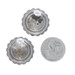 Native American Navajo Large Dome Stud Earrings - Sterling 925 Etched Scallop Native American Navajo Large Dome Stud Earrings - Sterling 925 Etched Scallop