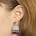 NEW Yellow Gold Chalcedony Amethyst Bell Chandelier Earrings 18k Carved 11.20ctw NEW Yellow Gold Chalcedony Amethyst Bell Chandelier Earrings 18k Carved 11.20ctw