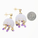 NEW Yellow Gold Chalcedony Amethyst Bell Chandelier Earrings 18k Carved 11.20ctw NEW Yellow Gold Chalcedony Amethyst Bell Chandelier Earrings 18k Carved 11.20ctw