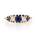 Yellow Gold Sapphire & Diamond Victorian Ring - 18k Round .92ctw Antique Yellow Gold Sapphire & Diamond Victorian Ring - 18k Round .92ctw Antique