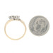 Yellow Gold Diamond Vintage Two-Stone Bypass Ring 18k & Plat Mine .22ctw Engage
