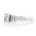 White Gold Diamond Engagement Ring 14k Princess & Round Brilliant .50ctw Cluster White Gold Diamond Engagement Ring 14k Princess & Round Brilliant .50ctw Cluster