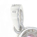 White Gold Pink Sapphire & Diamond Halo Pendant - 14k Round .92ctw Milgrain White Gold Pink Sapphire & Diamond Halo Pendant - 14k Round .92ctw Milgrain