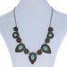 Silver Simulated Turquoise Vintage Graduated Link Necklace 17" - 950 Oval Silver Simulated Turquoise Vintage Graduated Link Necklace 17" - 950 Oval