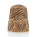 Yellow Gold Victorian Scroll Thimble - 10k Antique Sewing Tool Size 8 Yellow Gold Victorian Scroll Thimble - 10k Antique Sewing Tool Size 8