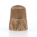 Yellow Gold Victorian Scroll Thimble - 10k Antique Sewing Tool Size 8 Yellow Gold Victorian Scroll Thimble - 10k Antique Sewing Tool Size 8