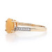 Yellow Gold Opal & White Zircon Bypass Ring - 10k Oval 1.02ctw Yellow Gold Opal & White Zircon Bypass Ring - 10k Oval 1.02ctw