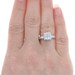 White Gold Diamond Square Cluster Ring - 14k Princess .64ctw Engagement White Gold Diamond Square Cluster Ring - 14k Princess .64ctw Engagement