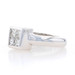 White Gold Diamond Square Cluster Ring - 14k Princess .64ctw Engagement White Gold Diamond Square Cluster Ring - 14k Princess .64ctw Engagement