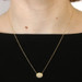 Yellow Gold Opal & Diamond Halo Necklace - 14k Oval Cabochon 1.09ctw Adjustable Yellow Gold Opal & Diamond Halo Necklace - 14k Oval Cabochon 1.09ctw Adjustable