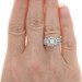White Gold Diamond Halo Engagement Ring & Wedding Band - 14k Princess 1.76ctw White Gold Diamond Halo Engagement Ring & Wedding Band - 14k Princess 1.76ctw