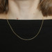 14k Yellow Gold Cable Chain Necklace - 14k Italy Adjustable Length 14k Yellow Gold Cable Chain Necklace - 14k Italy Adjustable Length