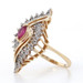 Yellow Gold Ruby & Diamond Bypass Ring - 10k Marquise .51ctw Yellow Gold Ruby & Diamond Bypass Ring - 10k Marquise .51ctw