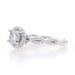 White Gold Diamond Halo Engagement Ring - 14k Round Brilliant .98ctw Twist