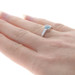 White Gold Blue Zircon Solitaire Ring - 14k Round .70ct Engagement Size 6 1/2