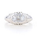 White Gold Diamond Art Deco Two-Stone Ring 18k Euro .28ctw Vintage Floral Hearts White Gold Diamond Art Deco Two-Stone Ring 18k Euro .28ctw Vintage Floral Hearts